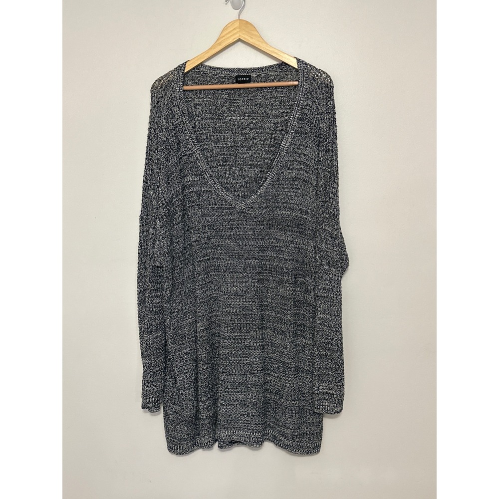 Torrid Marled Knit Tunic Sweater Womens Size 4 or 2XL Oversized Lagenlook Fall
